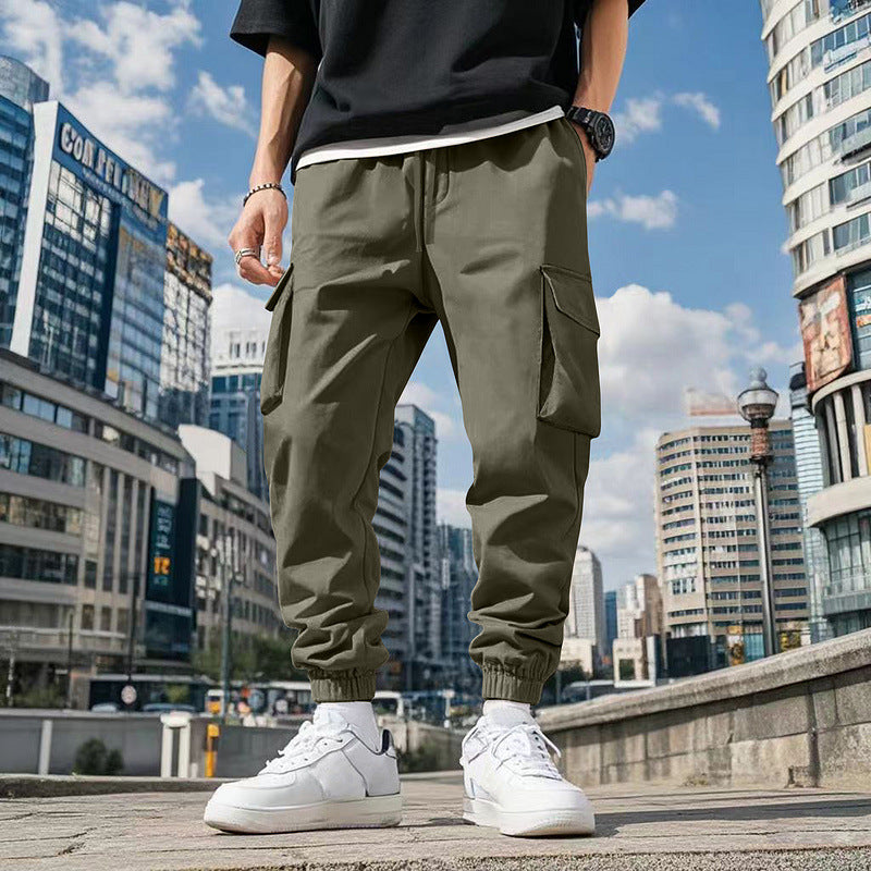 Herren Cargo-Hose mit praktischen Seitentaschen und elastischem Bund Aliams