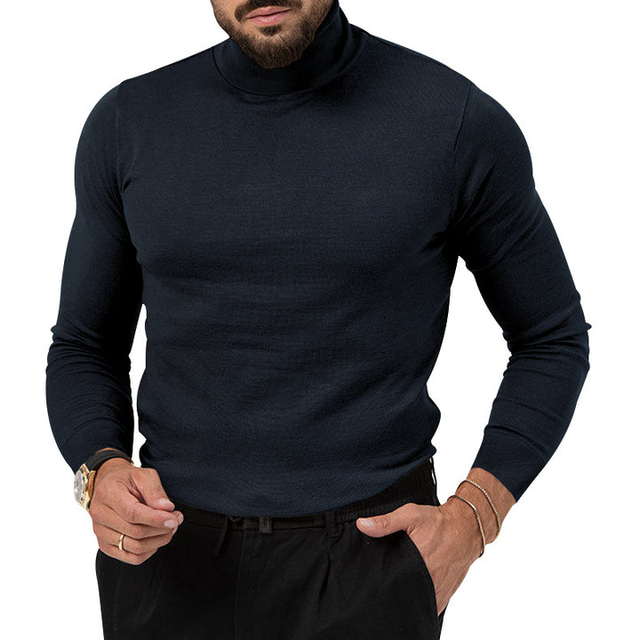Herren eleganter Rollkragenpullover aus hochwertiger Wolle Aliams