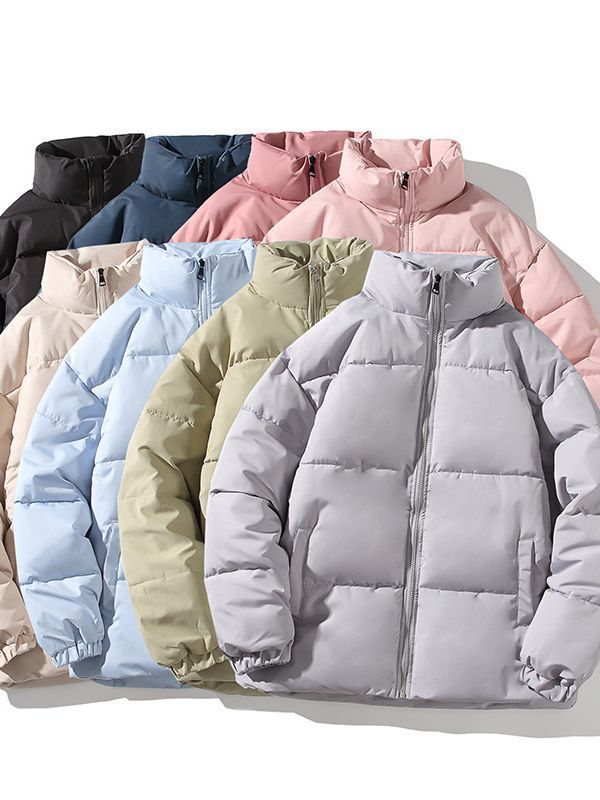 Herren isolierte Steppjacke mit hohem Kragen und elastischen Bündchen Aliams