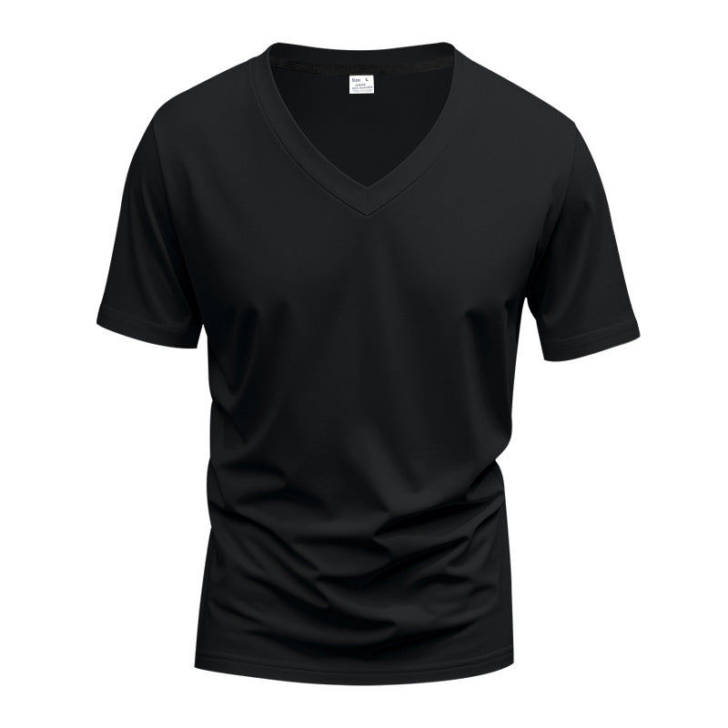 Herren V-Ausschnitt T-Shirt aus atmungsaktiver und schnelltrocknender Baumwolle Aliams