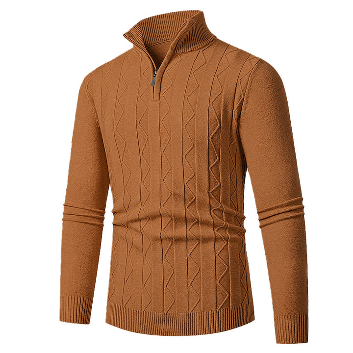 Herren eleganter Rollkragenpullover mit Strukturdesign Aliams