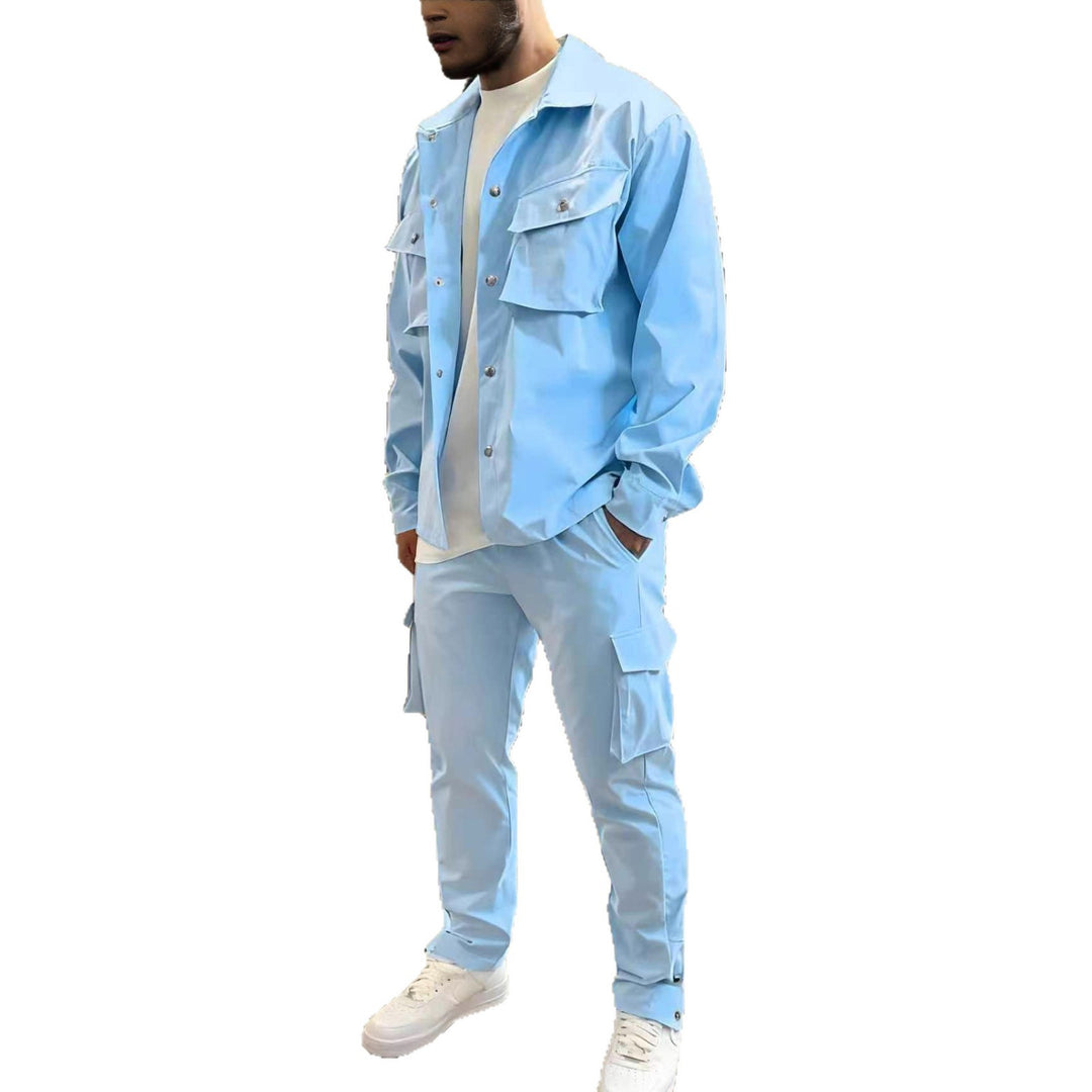 Herren funktionale Freizeitjacke mit Cargo-Hose Set Aliams