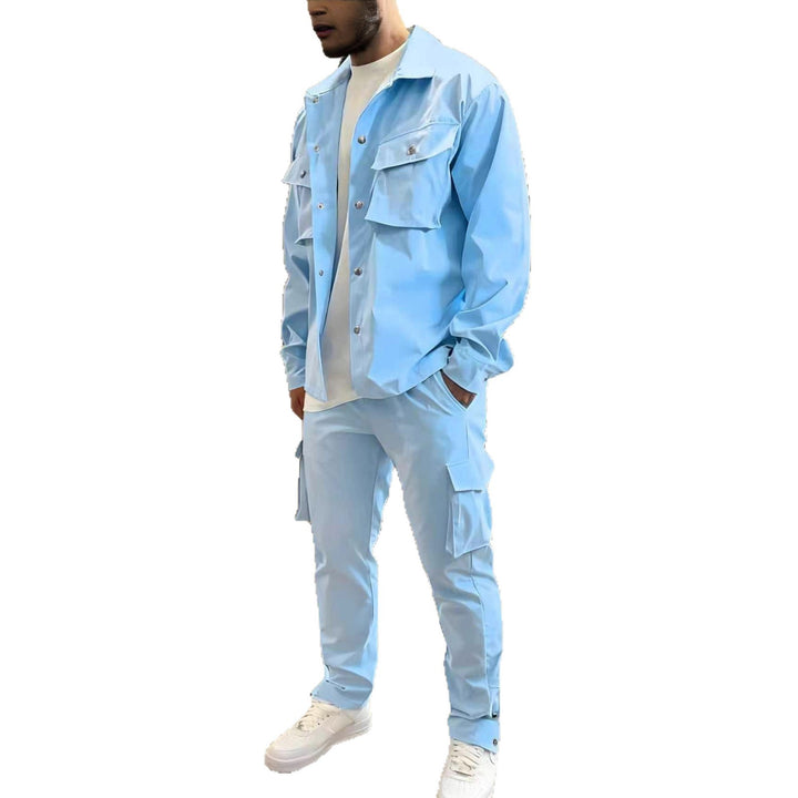 Herren funktionale Freizeitjacke mit Cargo-Hose Set Aliams