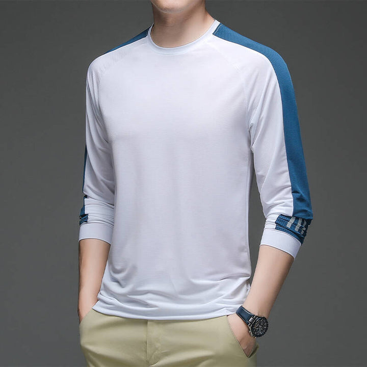 Herren Sportliches Langarm-Funktionsshirt mit feuchtigkeitsableitender Technologie Aliams