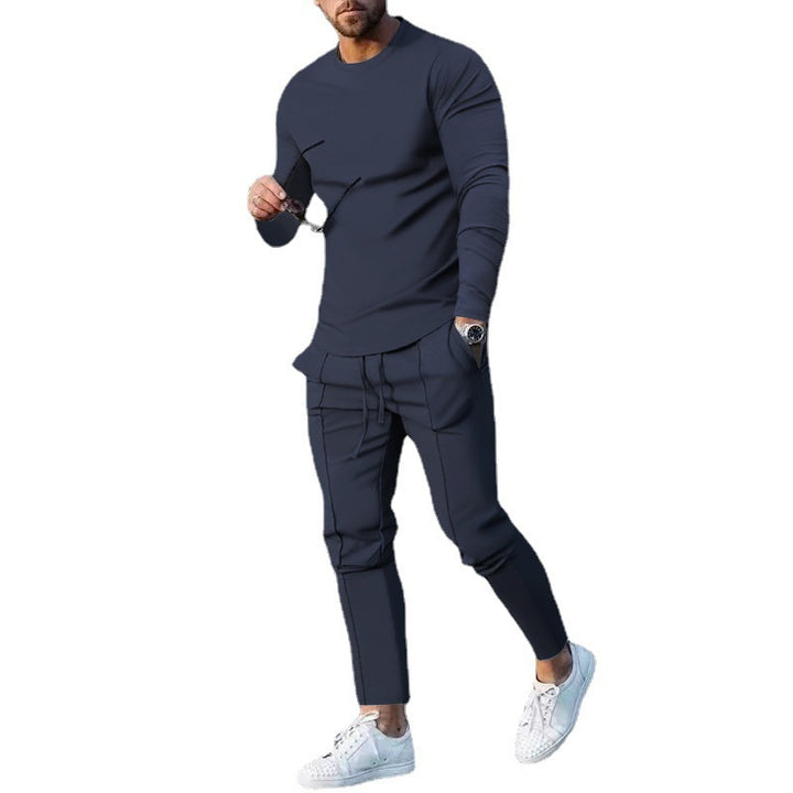Herren Bequemes Langarmshirt mit sportlichem Schnitt und lässigen Jogginghose Aliams