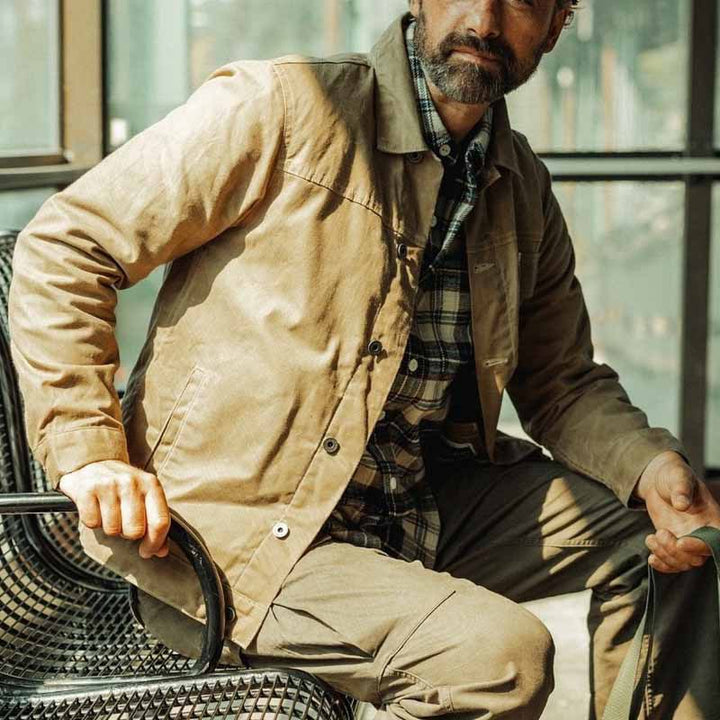 Herren wasserabweisende Casual-Jacke mit praktischen Brusttaschen Aliams