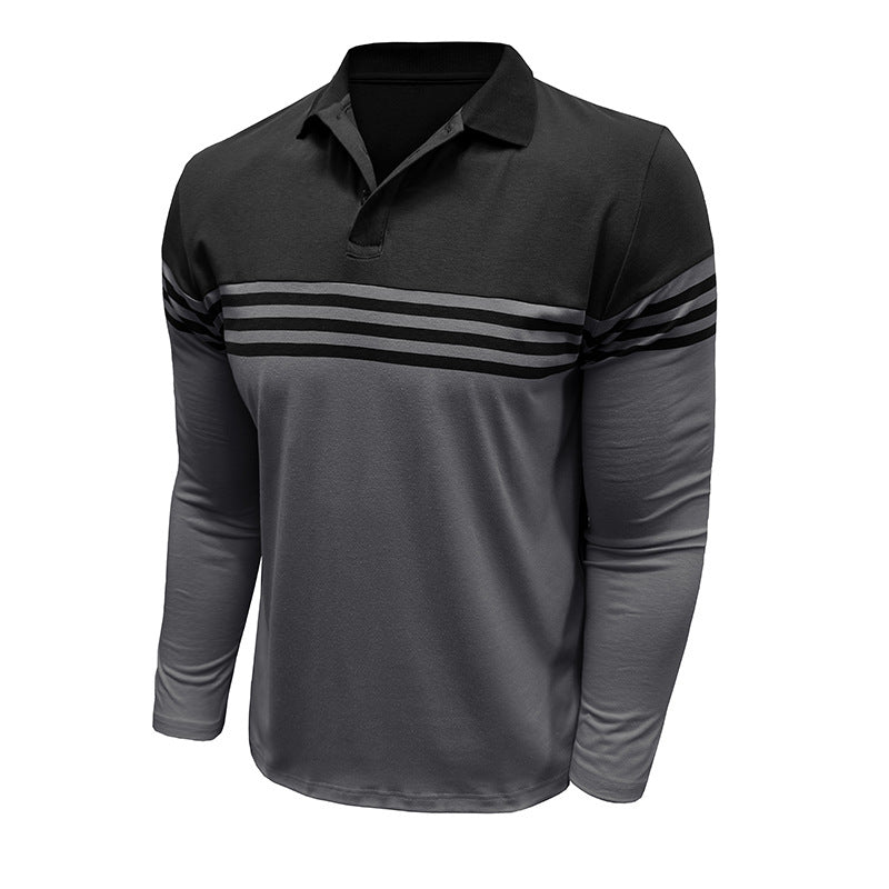 Herren Poloshirt mit modischem Streifenmix und hochwertigem Baumwollmaterial Aliams