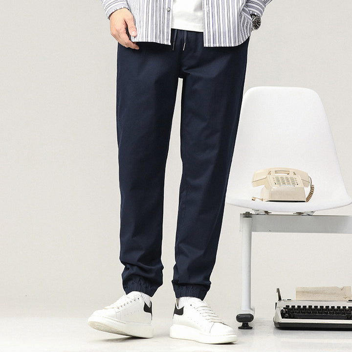 Herren bequeme Jogginghose mit elastischem Bund und seitlichen Taschen Aliams