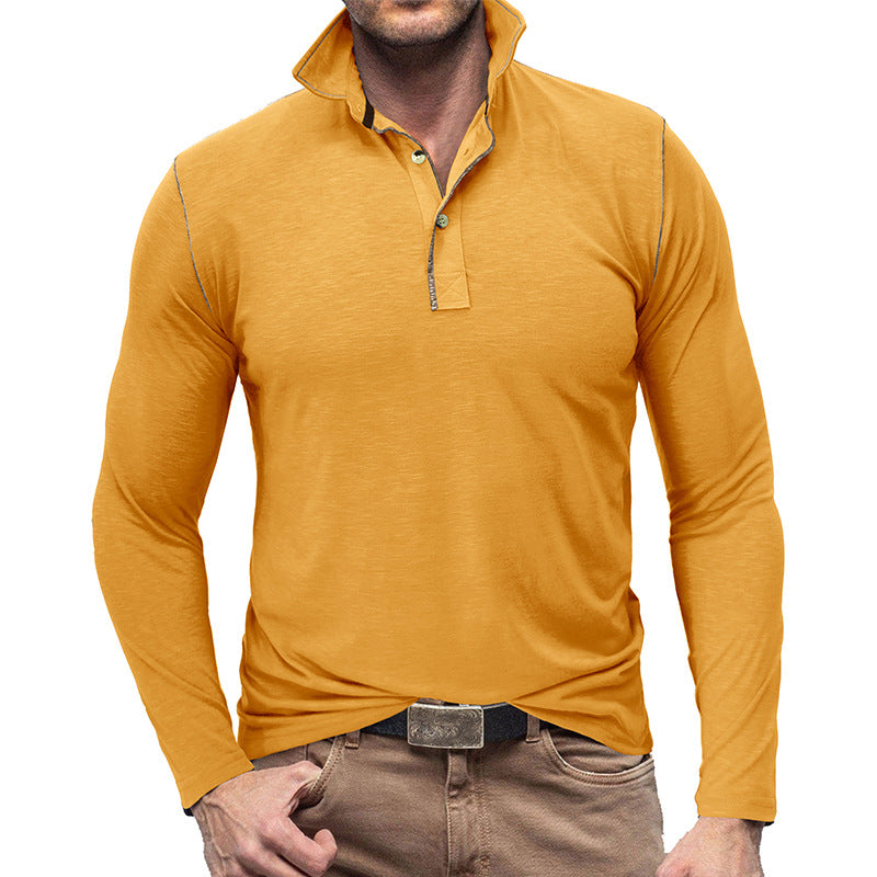 Herren sportliches Longsleeve Polo-Shirt Aliams