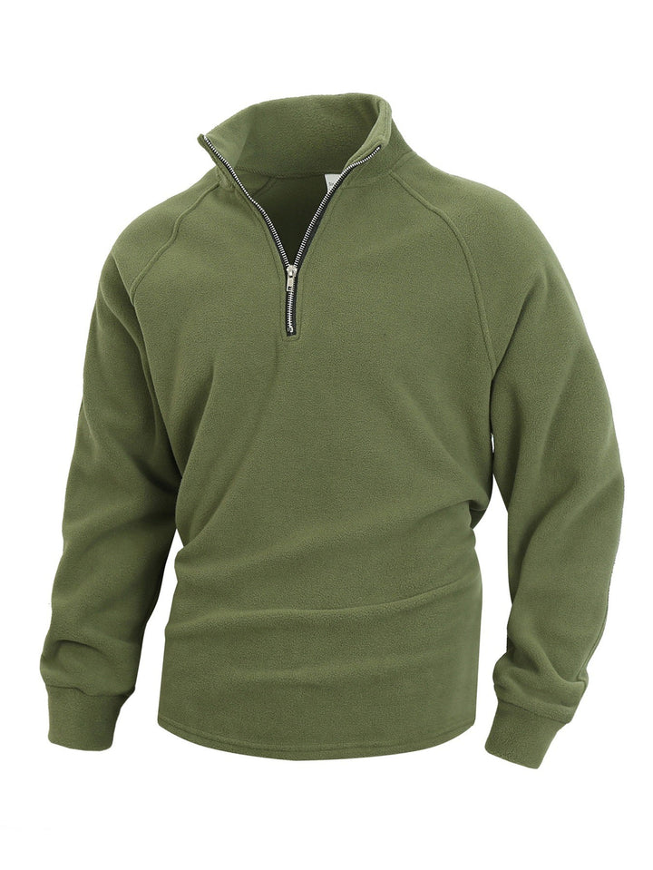 Herren Fleece Pullover mit halbem Reißverschluss Aliams