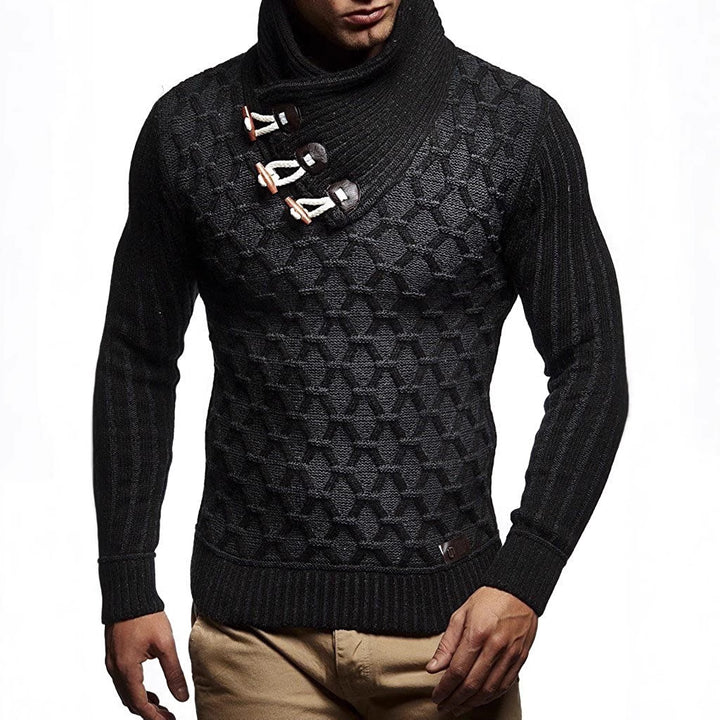 Herren Strickpullover mit innovativem Wellenmuster Aliams