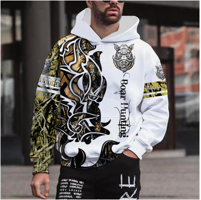 Herren Kapuzenpullover mit auffälligem Löwenmotiv und kreativen Grafiken Aliams