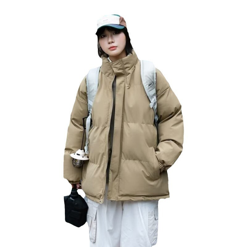 Herren gesteppte Outdoor-Jacke mit hohem Kragen und isolierender Füllung Aliams