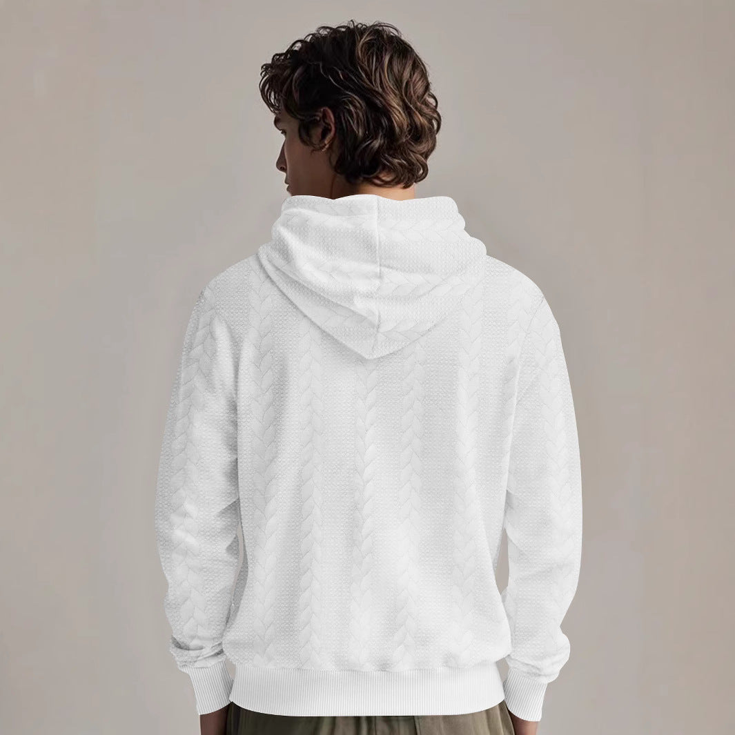 Herren Fleece Kapuzenpullover mit strukturierter Innenverarbeitung und atmungsaktiven Eigenschaften Aliams