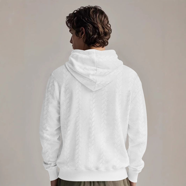 Herren Fleece Kapuzenpullover mit strukturierter Innenverarbeitung und atmungsaktiven Eigenschaften Aliams