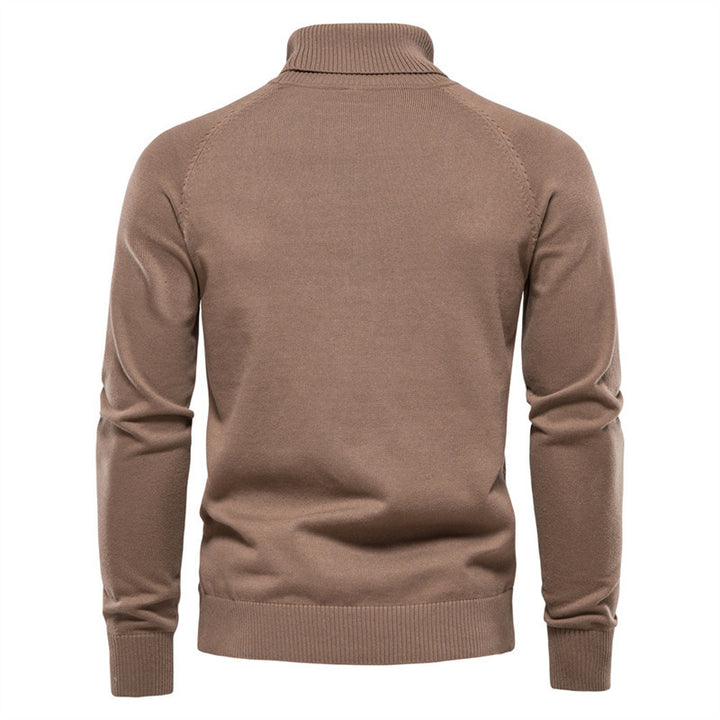 Herren Strickpullover mit modischem Stehkragen und strukturiertem Design Aliams