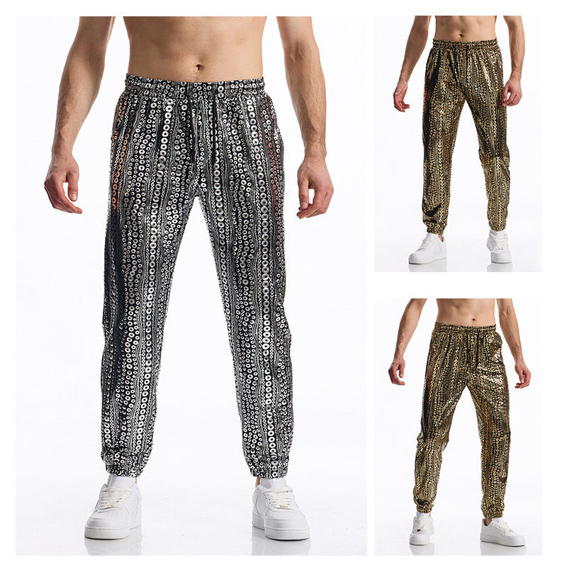 Herren Glamouröse Pailletten-Jogginghose Aliams