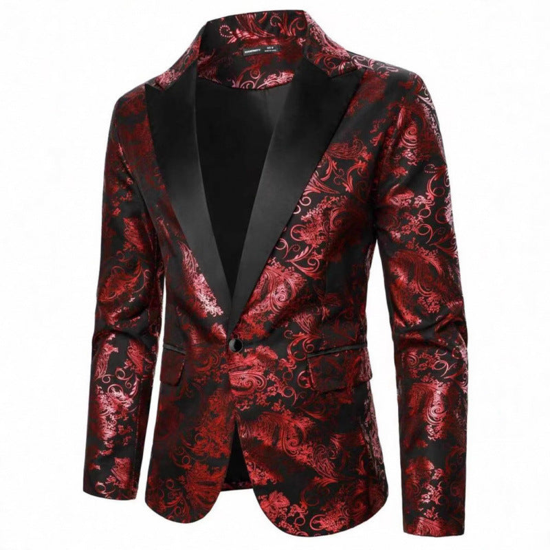 Herren Elegant bedruckter Smoking-Blazer Aliams
