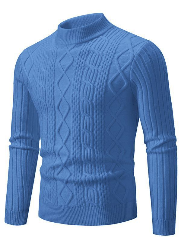 Herren Rollkragenpullover mit strukturiertem Rippdesign Aliams