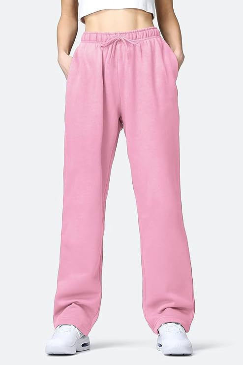 Damen Bequeme Freizeithose mit elastischem Bund und seitlichen Taschen Aliams