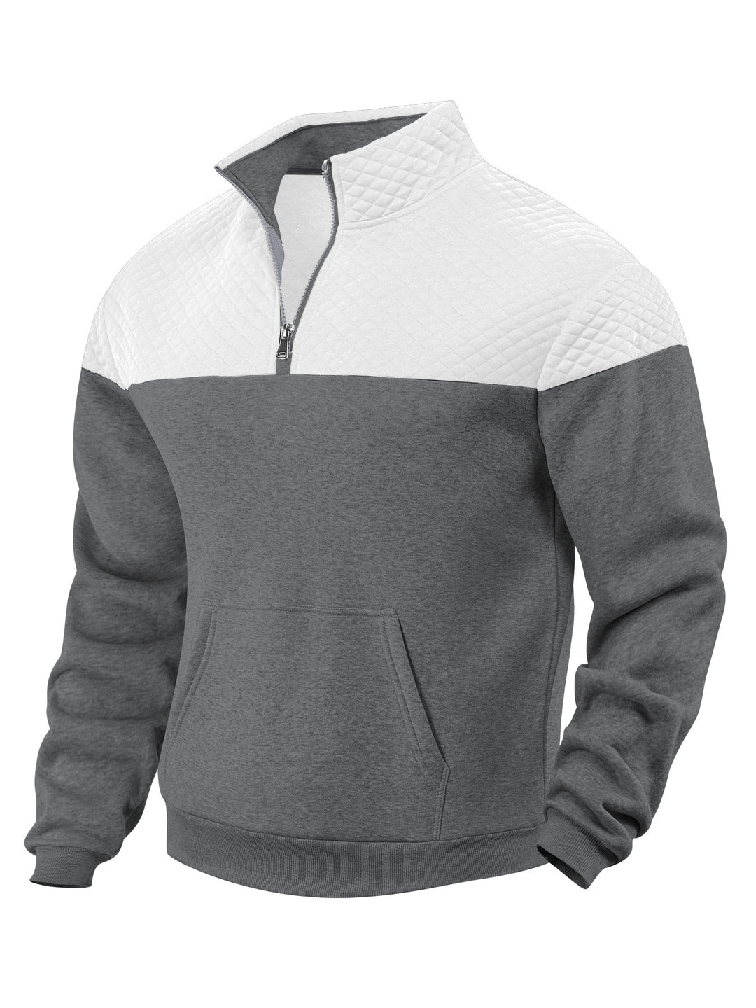 Herren trendiger Stehkragen-Fleece-Pullover Aliams