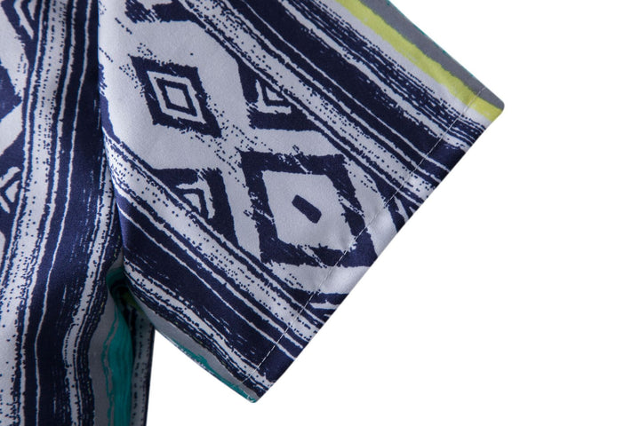 Herren Kurzarmhemd mit einzigartigem tribal-inspiriertem Design Aliams