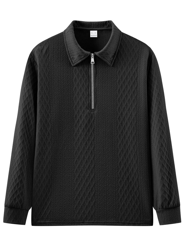 Herren Sweatshirt mit modischem Stehkragen und strukturiertem Design Aliams