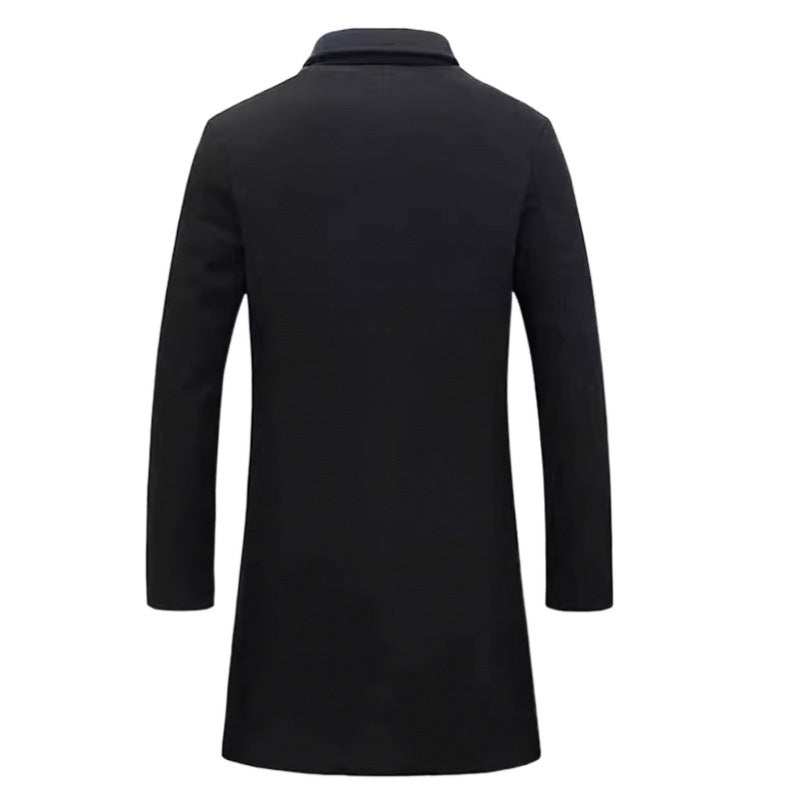 Herren Eleganter Wollmantel mit strukturiertem Design Aliams