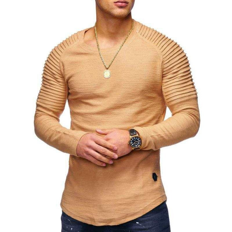 Herren Langarmshirt mit strukturiertem Schulterdesign Aliams