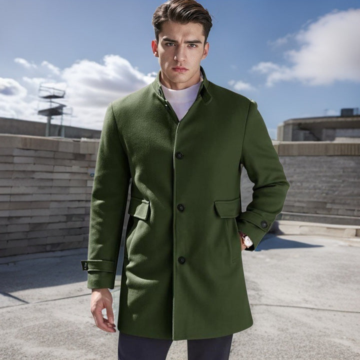 Herren eleganter Außenmantel mit praktischen Taschen Aliams