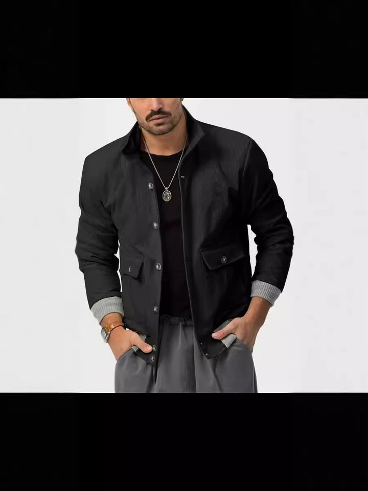 Herren Cordjacke mit lässigem Schnitt und praktischen Taschen Aliams