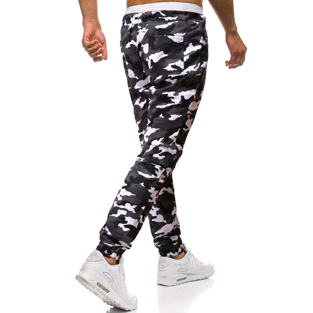 Herren Cargohose mit stylischem Camouflage-Design und elastischem Bund Aliams