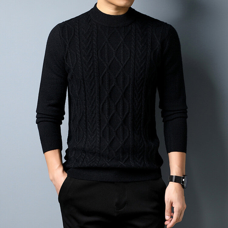 Herren Strickpullover mit strukturiertem Zopfmuster Aliams