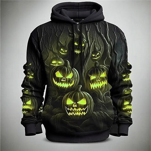 Herren Kapuzenpullover mit kreativem Halloween-Motiv Aliams