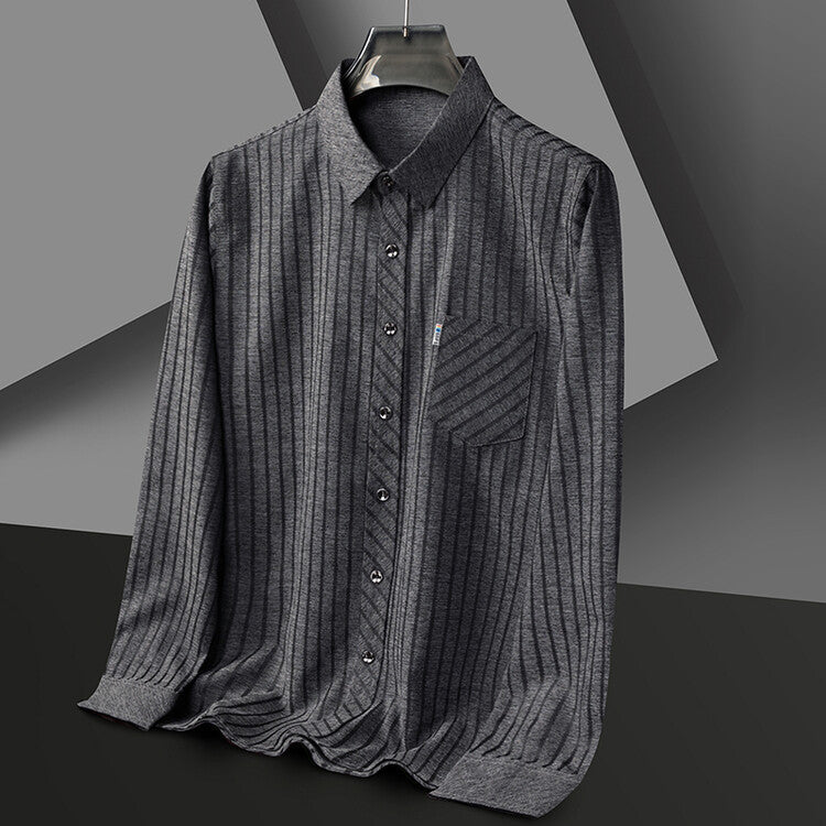 Herren stilvolles Slim-Fit Langarmhemd mit strukturiertem Design Aliams