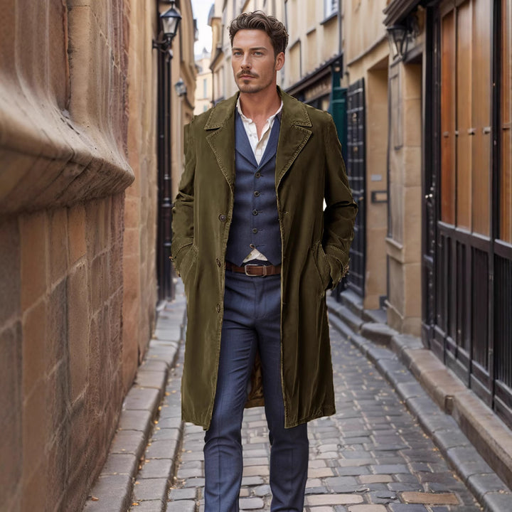 Herren eleganter und stilvoller Wollmantel Aliams