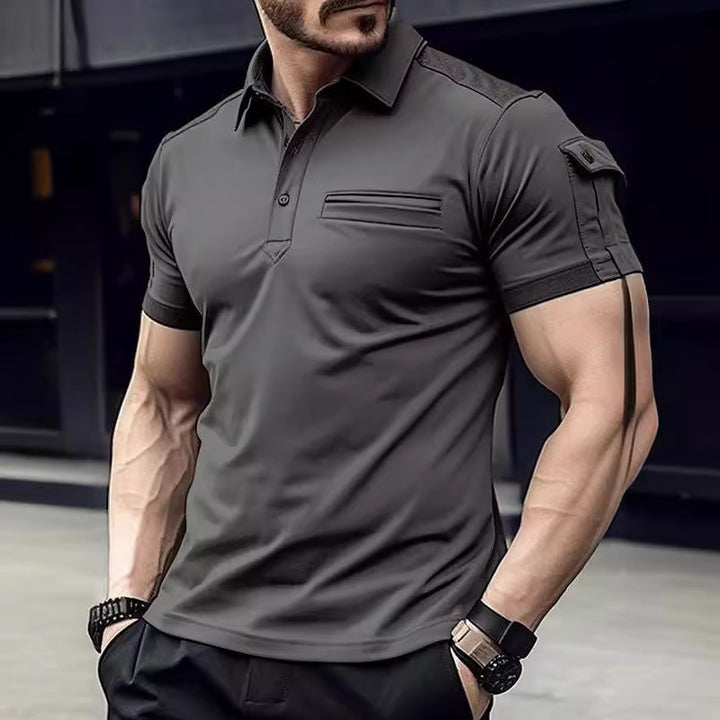 Herren Funktionspoloshirt mit praktischen Taschen und hoch atmungsaktivem Material Aliams