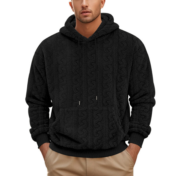 Herren Kapuzensweatshirt aus kuscheligem Material mit detaillierter Struktur Aliams