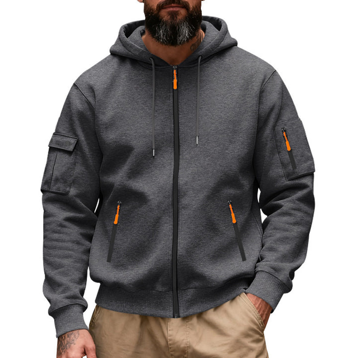 Herren sportlicher Hoodie mit praktischen Reißverschlusstaschen Aliams