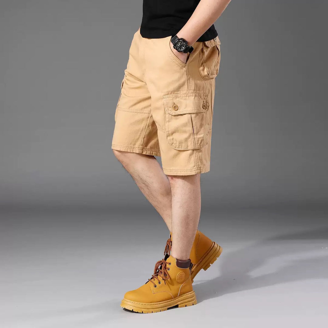 Herren Cargo-Shorts mit einer Vielzahl von praktischen Taschen und verstellbarem Bund Aliams