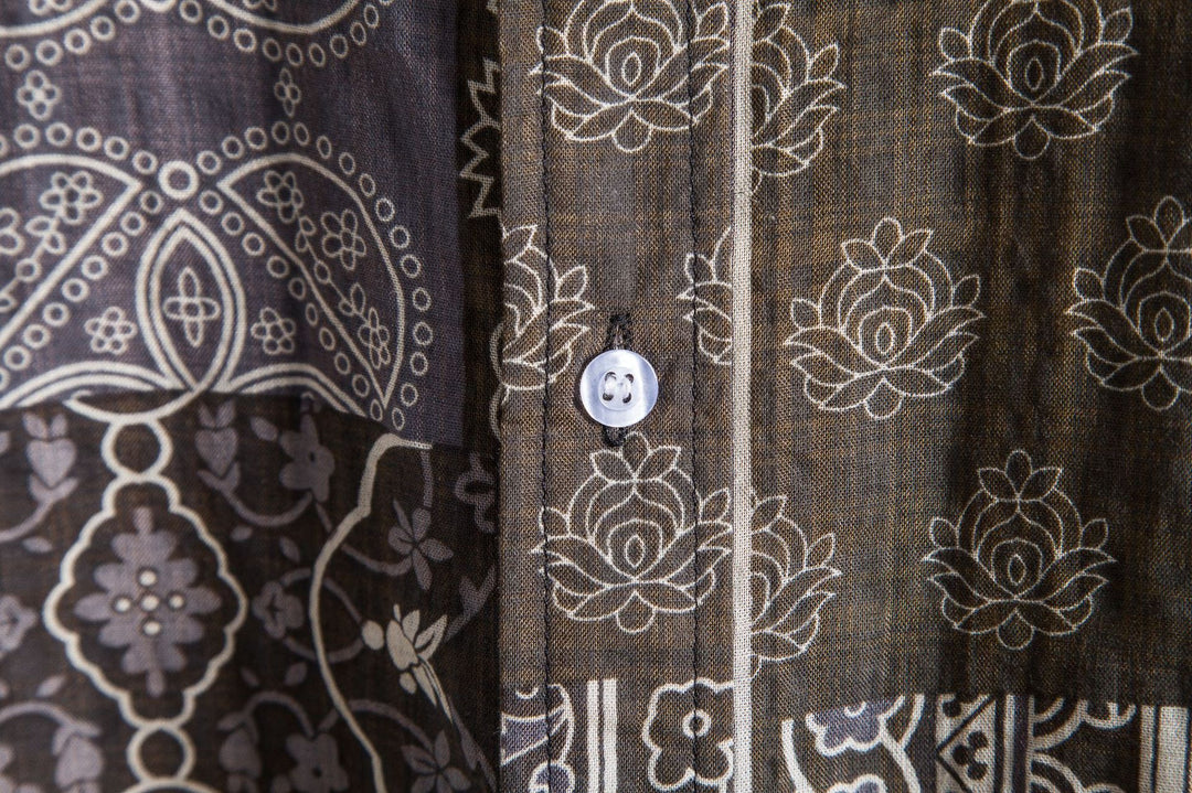 Herren Kurzarmhemd mit einzigartigem Ethno-Muster und lässigem Schnitt Aliams