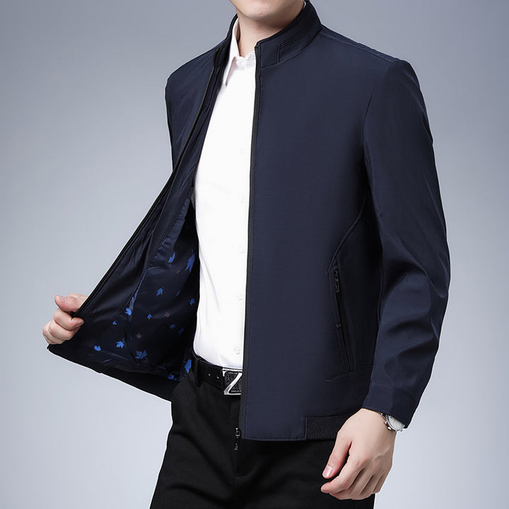 Herren sportliche High-Tech Jacke mit Stehkragen und seitlichen Reißverschlusstaschen Aliams