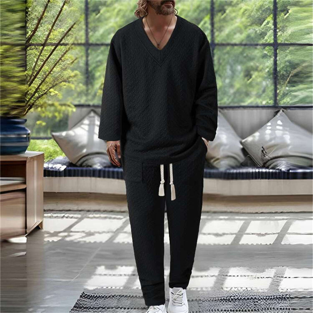 Herren V-Ausschnitt Freizeitanzug Aliams