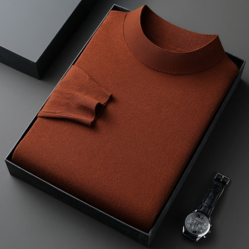 Herren eleganter Rundhalspullover aus feiner Baumwollmischung Aliams