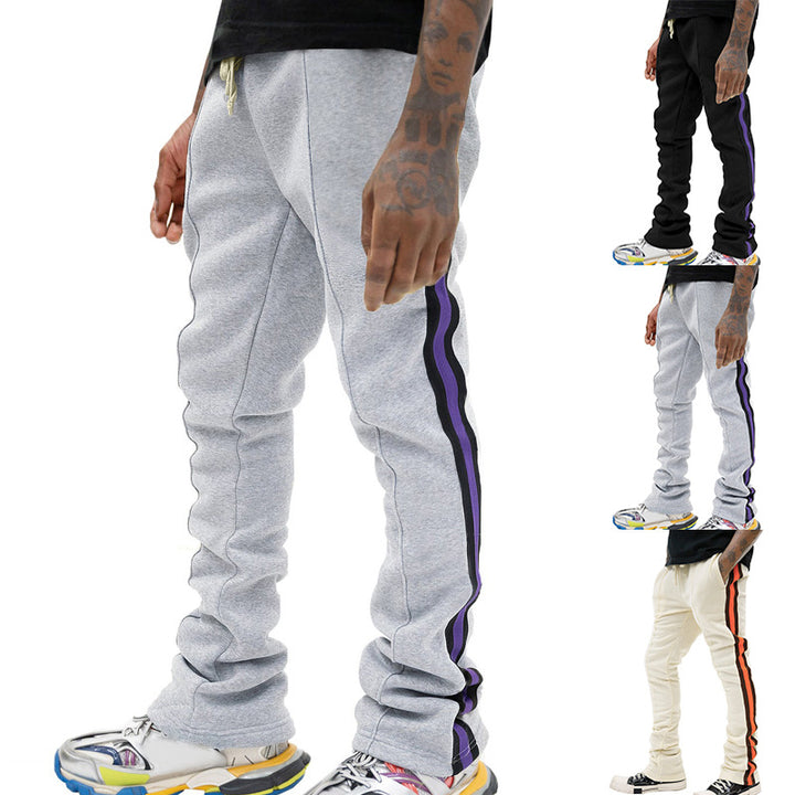 Herren sportliche Sweatpants mit seitlichen Kontraststreifen Aliams