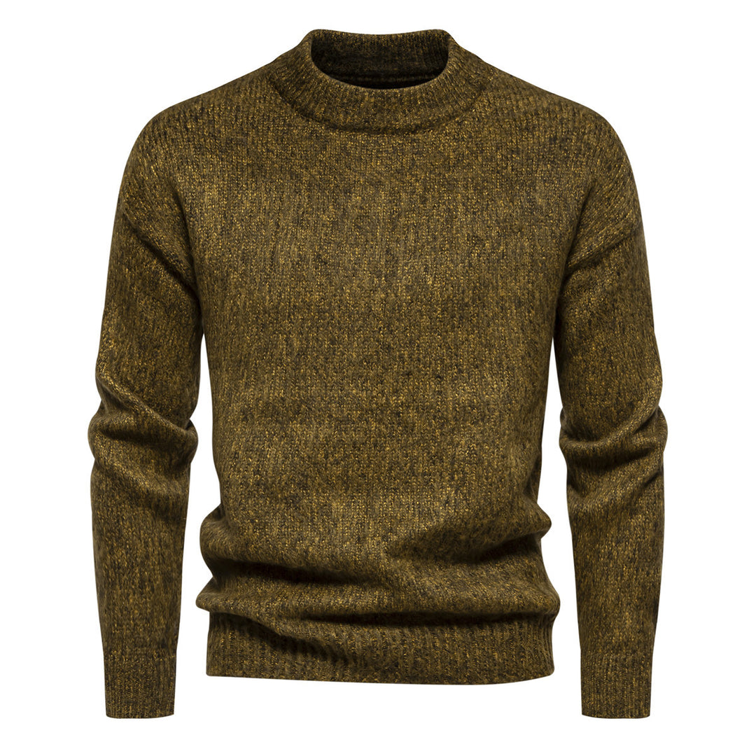Herren Strickpullover mit hohem Kragen und strukturierter Oberfläche Aliams
