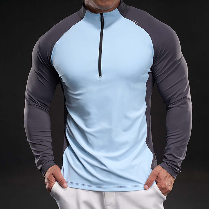 Herren Sportliches Langarmoberteil mit Reißverschluss Aliams