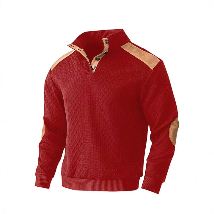 Herren Strickpullover mit einzigartigem Stehkragen und modischen Details Aliams