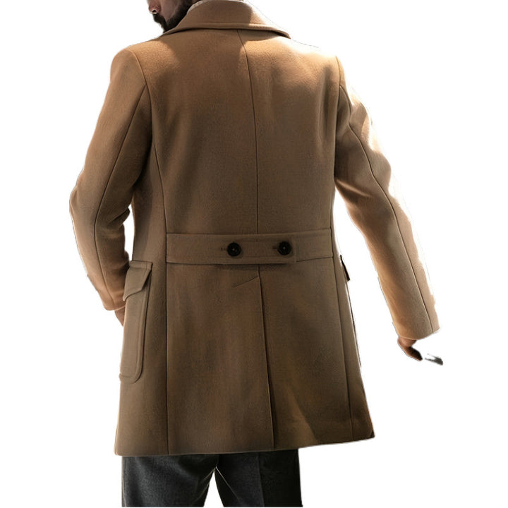 Herren eleganter Doppelt breiter Wintermantel Aliams