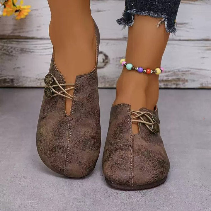 Damen Komfortable und Stilvolle Slipper mit Dekorativen Schnürdetails Aliams